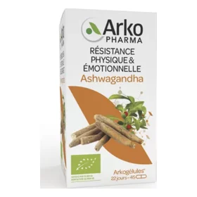 Arkopharma Arkogélules Ashwagandha Bio, extrait titré à 5 % en withanolides, 60 gélules