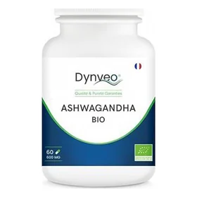 Dynveo Ashwagandha Bio KSM-66, extrait titré à 5 % en withanolides, 60 gélules