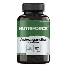 NutriForce Ashwagandha, extrait titré à 3 % en withanolides, 60 gélules